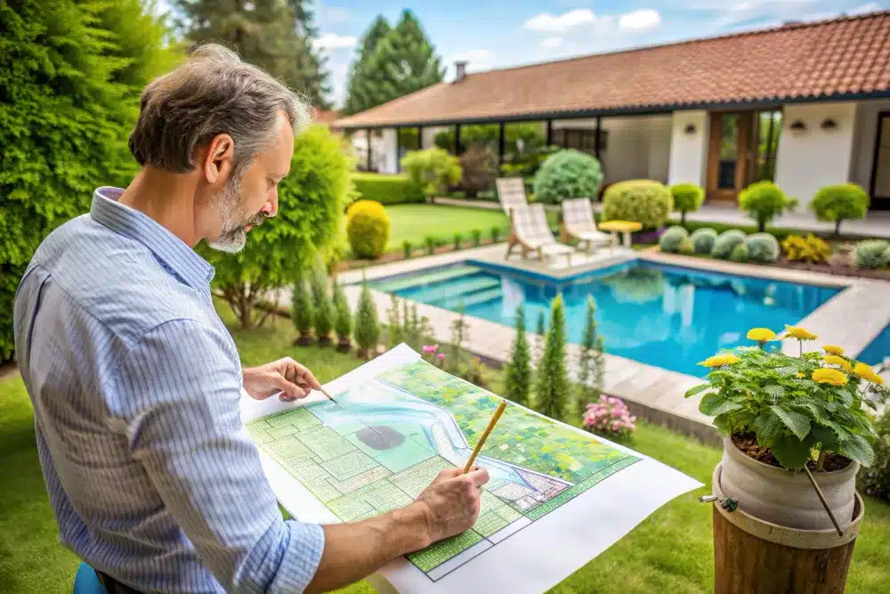 landscaping choices connected to inground pool installation value and budgeting