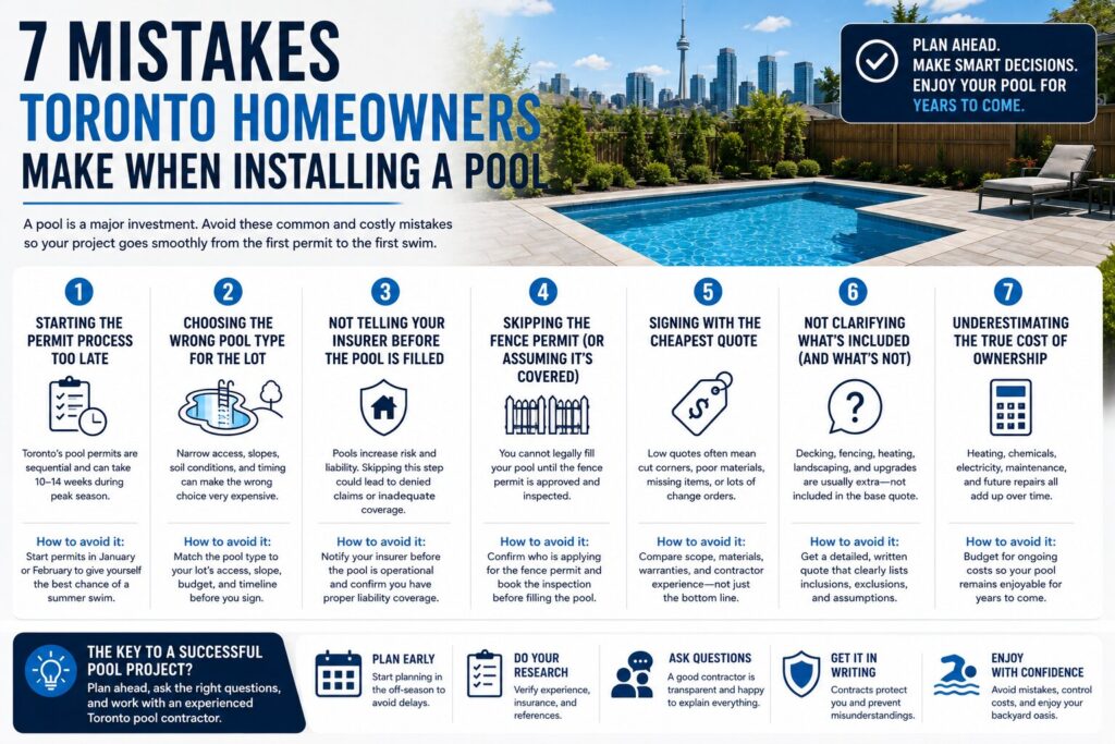 7 Mistakes Toronto Homeowners Make When Installing a Pool