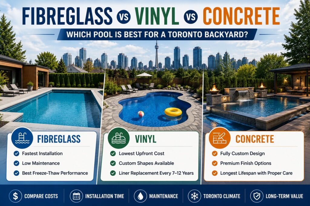 Fibreglass vs Vinyl vs Concrete