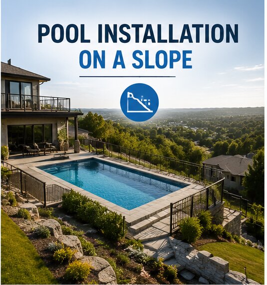 Pool Installation on a Slope
